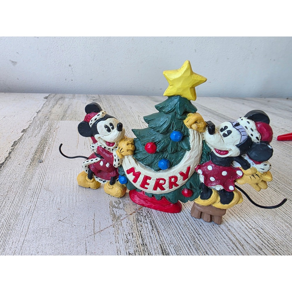 Vintage Midwest Cannon‎ falls Mickey Minnie tree figurine statue Xmas decor